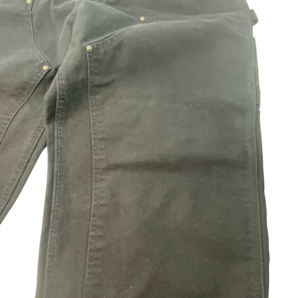 Vintage‎ Carhartt B136 Double Knee Jeans Pants size 40x30 Dungaree Fit Black USA - Picture 6 of 13
